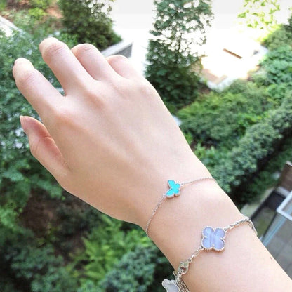 [Olivia JW]BUTTERFLY TURQUOISE BUTTERFLY BRACELET SILVER