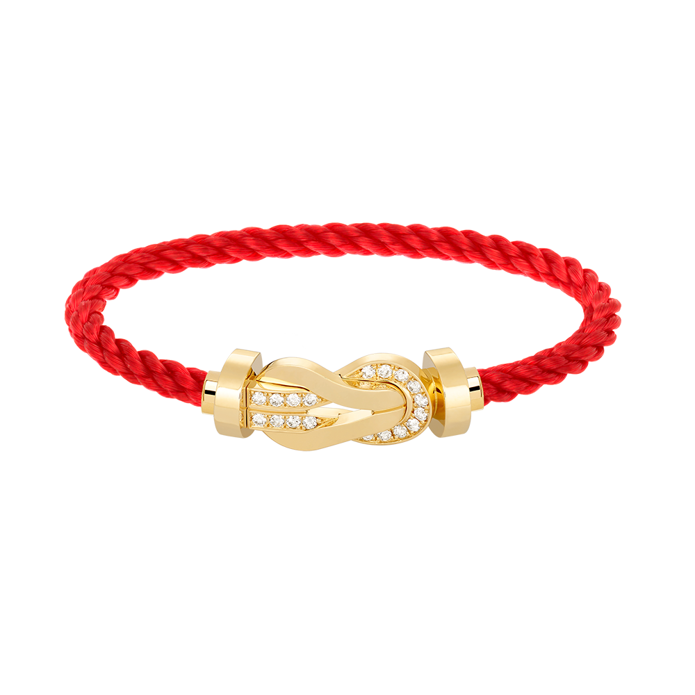 [Olivia JW]CHANCE LARGE 8 FIGURE BUCKLE HALF DIAMOND BRACELET GOLD
