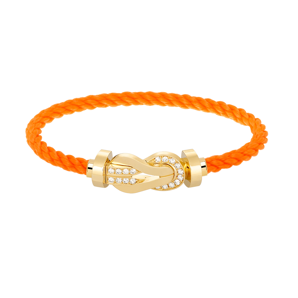 [Olivia JW]CHANCE LARGE 8 FIGURE BUCKLE HALF DIAMOND BRACELET GOLD