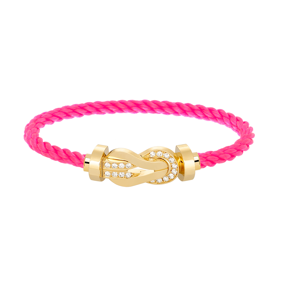 [Olivia JW]CHANCE LARGE 8 FIGURE BUCKLE HALF DIAMOND BRACELET GOLD