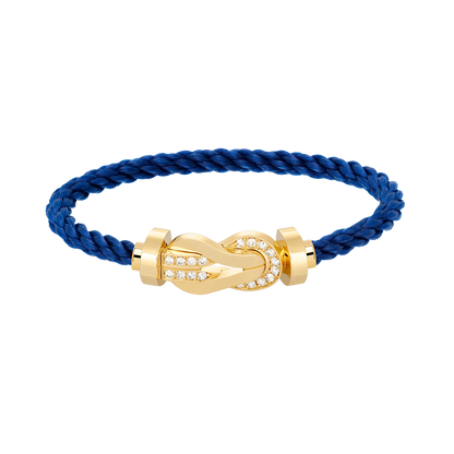 [Olivia JW]CHANCE LARGE 8 FIGURE BUCKLE HALF DIAMOND BRACELET GOLD