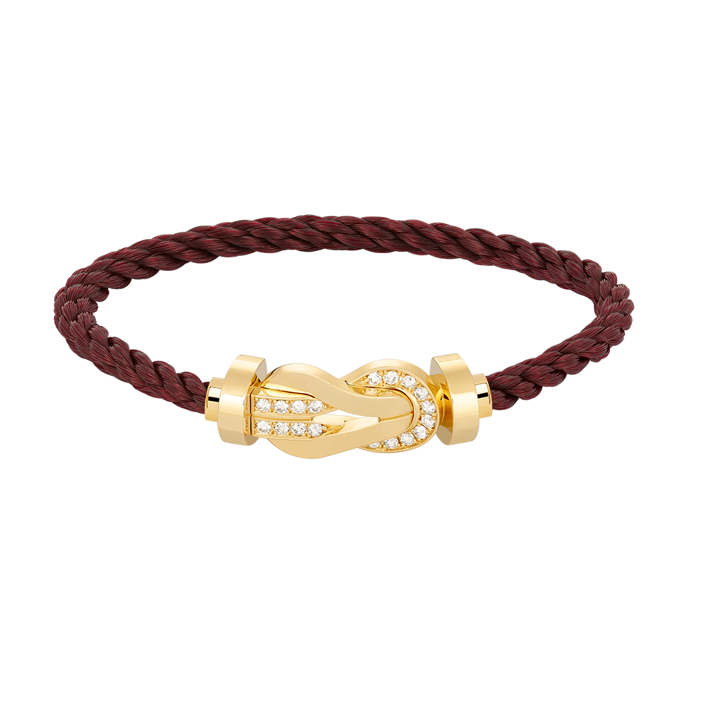 [Olivia JW]CHANCE LARGE 8 FIGURE BUCKLE HALF DIAMOND BRACELET GOLD