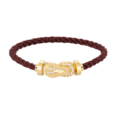 [Olivia JW]CHANCE LARGE 8 FIGURE BUCKLE HALF DIAMOND BRACELET GOLD
