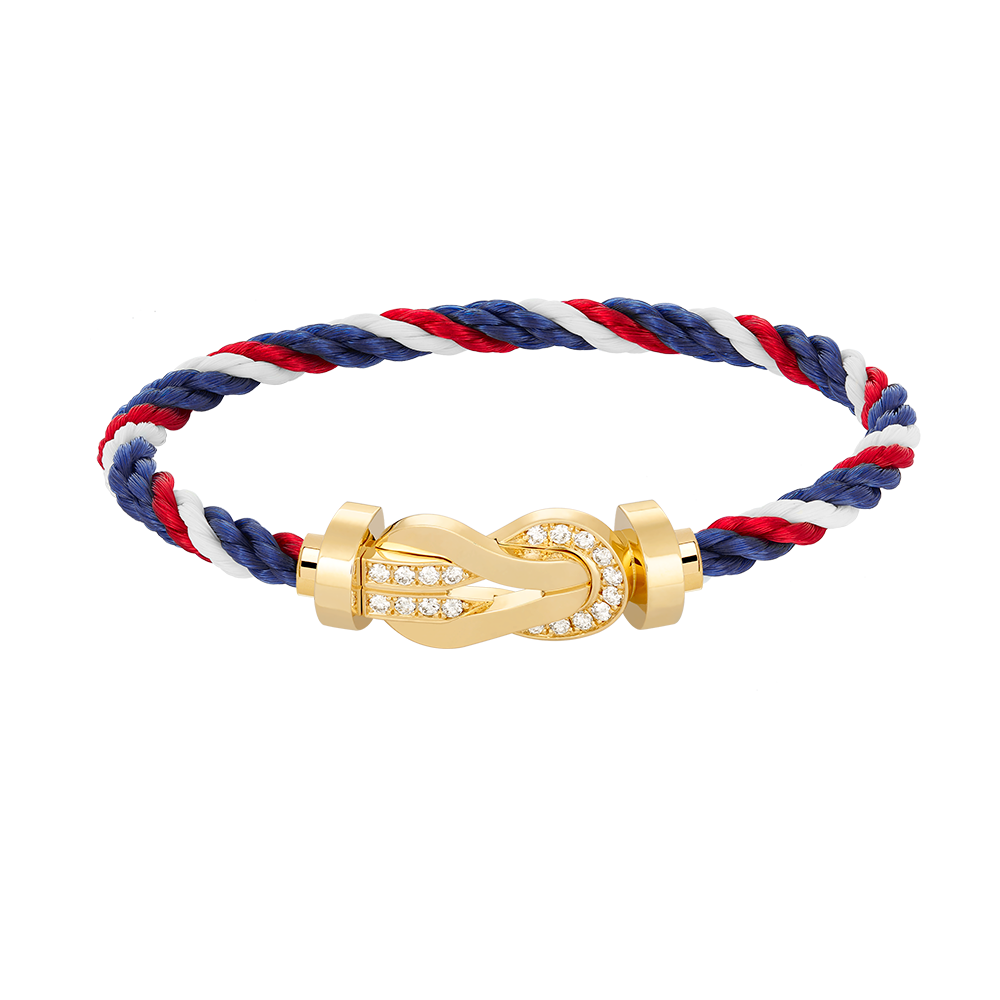[Olivia JW]CHANCE LARGE 8 FIGURE BUCKLE HALF DIAMOND BRACELET GOLD