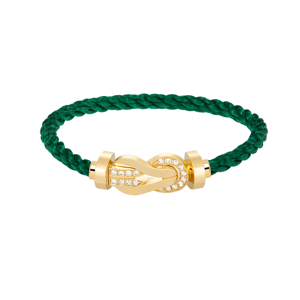 [Olivia JW]CHANCE LARGE 8 FIGURE BUCKLE HALF DIAMOND BRACELET GOLD