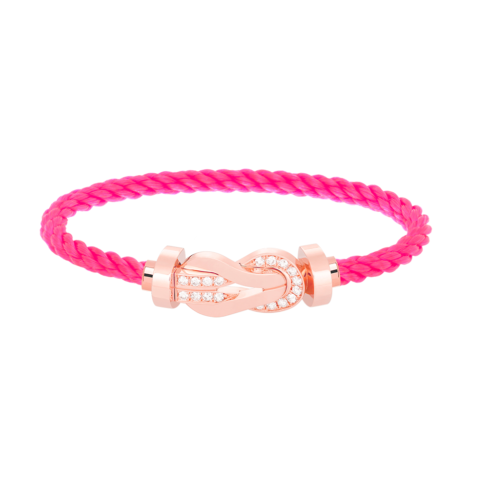[Olivia JW]CHANCE LARGE 8 FIGURE BUCKLE HALF DIAMOND BRACELET ROSE GOLD