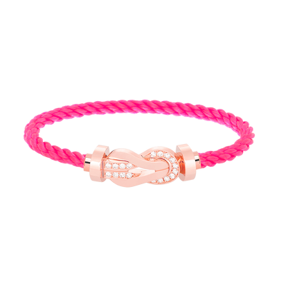 [Olivia JW]CHANCE LARGE 8 FIGURE BUCKLE HALF DIAMOND BRACELET ROSE GOLD