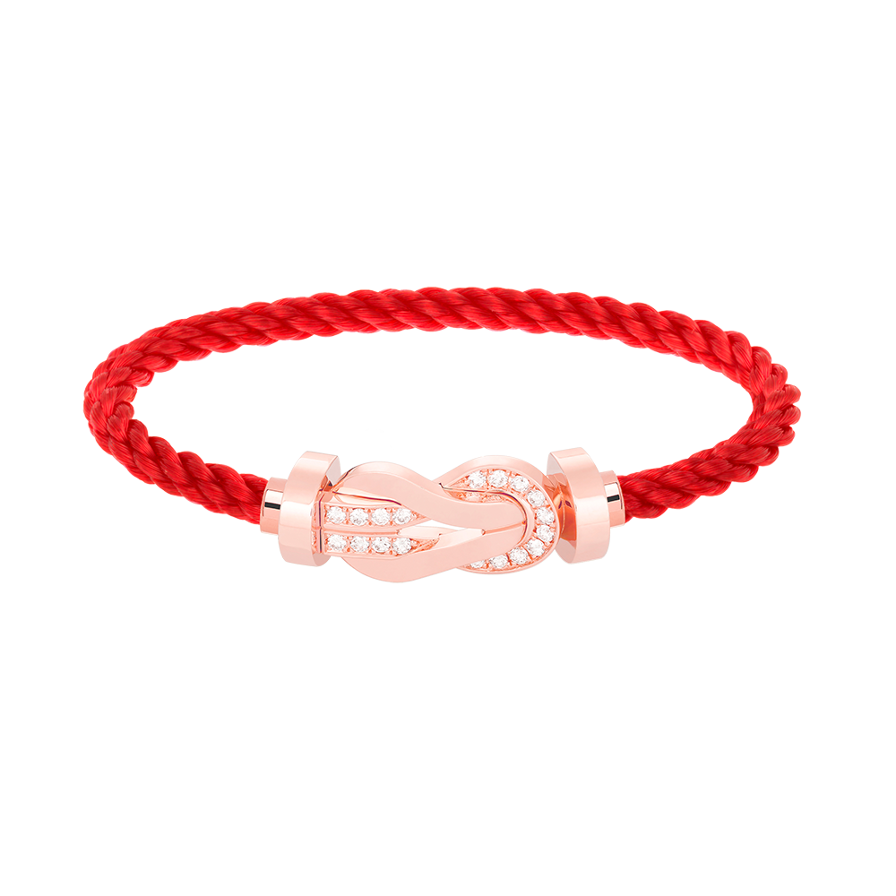 [Olivia JW]CHANCE LARGE 8 FIGURE BUCKLE HALF DIAMOND BRACELET ROSE GOLD