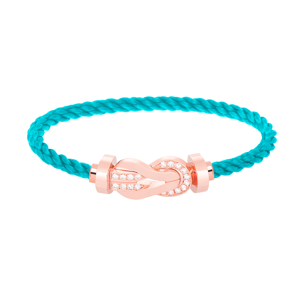 [Olivia JW]CHANCE LARGE 8 FIGURE BUCKLE HALF DIAMOND BRACELET ROSE GOLD