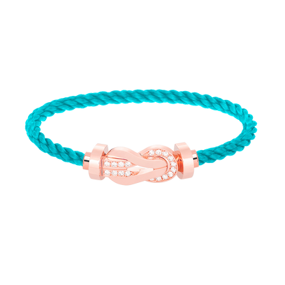 [Olivia JW]CHANCE LARGE 8 FIGURE BUCKLE HALF DIAMOND BRACELET ROSE GOLD