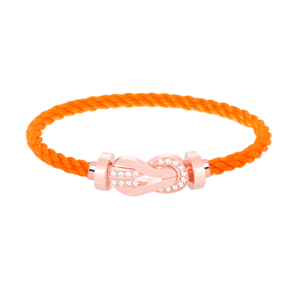[Olivia JW]CHANCE LARGE 8 FIGURE BUCKLE HALF DIAMOND BRACELET ROSE GOLD