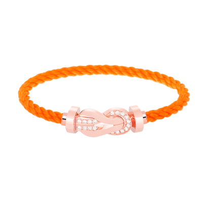 [Olivia JW]CHANCE LARGE 8 FIGURE BUCKLE HALF DIAMOND BRACELET ROSE GOLD