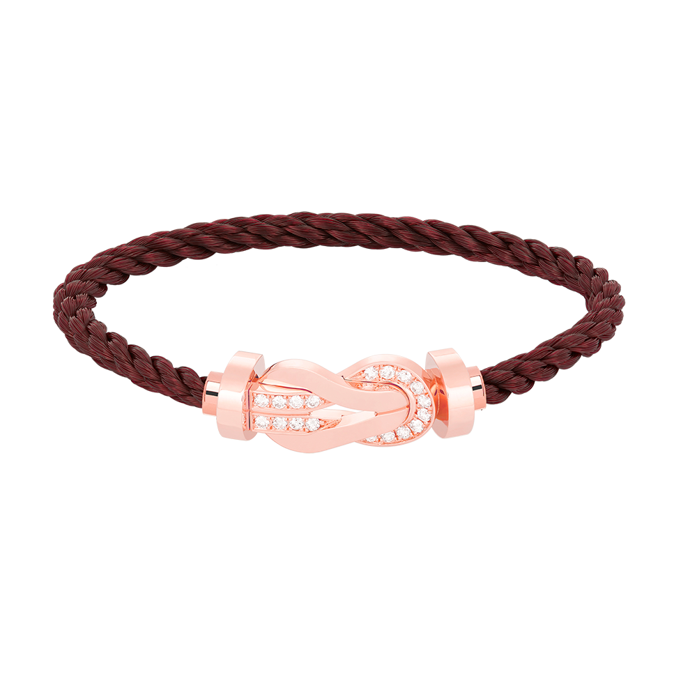 [Olivia JW]CHANCE LARGE 8 FIGURE BUCKLE HALF DIAMOND BRACELET ROSE GOLD