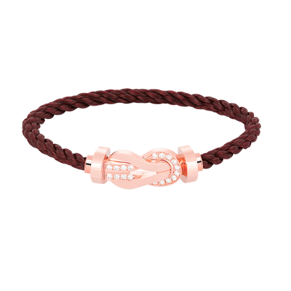 [Olivia JW]CHANCE LARGE 8 FIGURE BUCKLE HALF DIAMOND BRACELET ROSE GOLD
