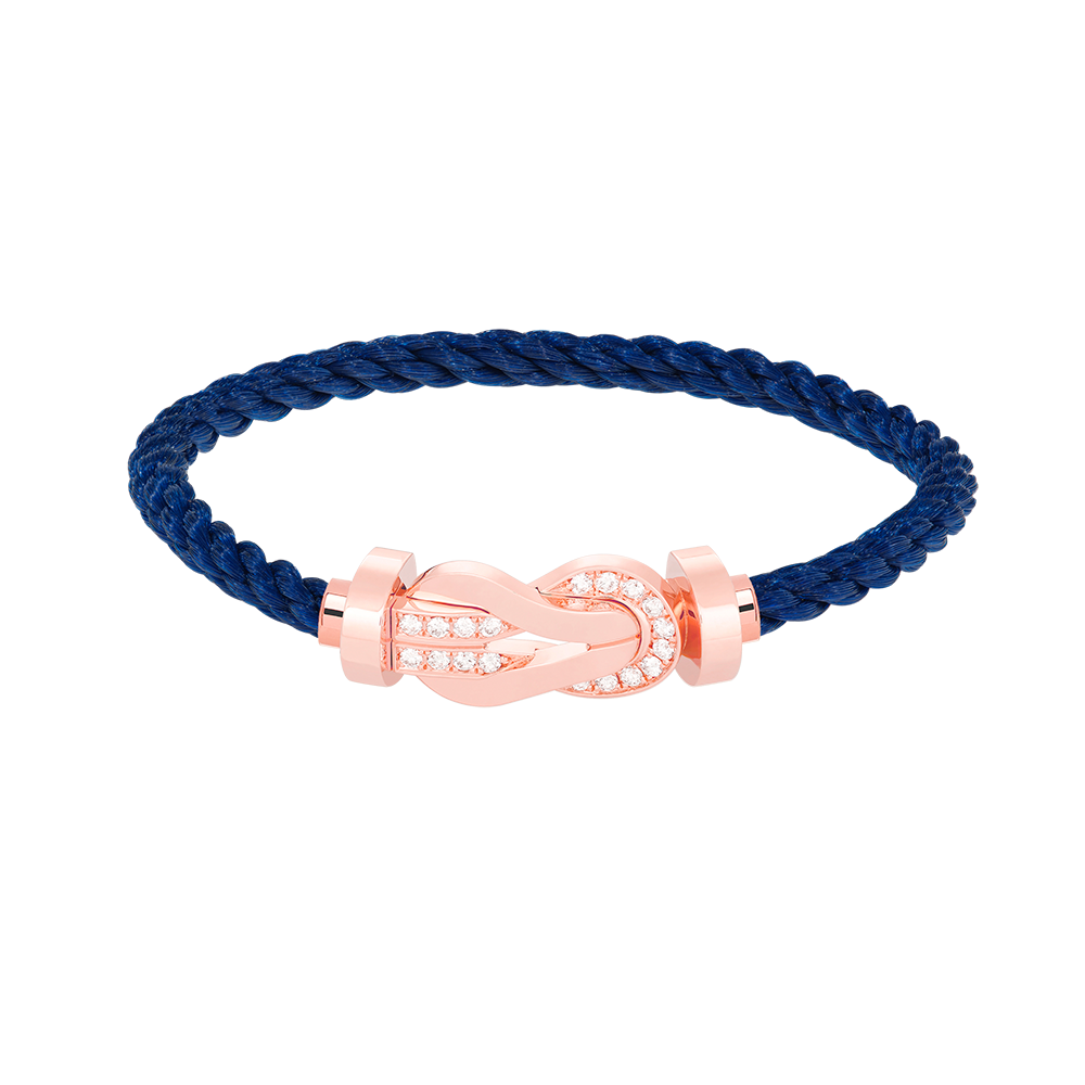 [Olivia JW]CHANCE LARGE 8 FIGURE BUCKLE HALF DIAMOND BRACELET ROSE GOLD