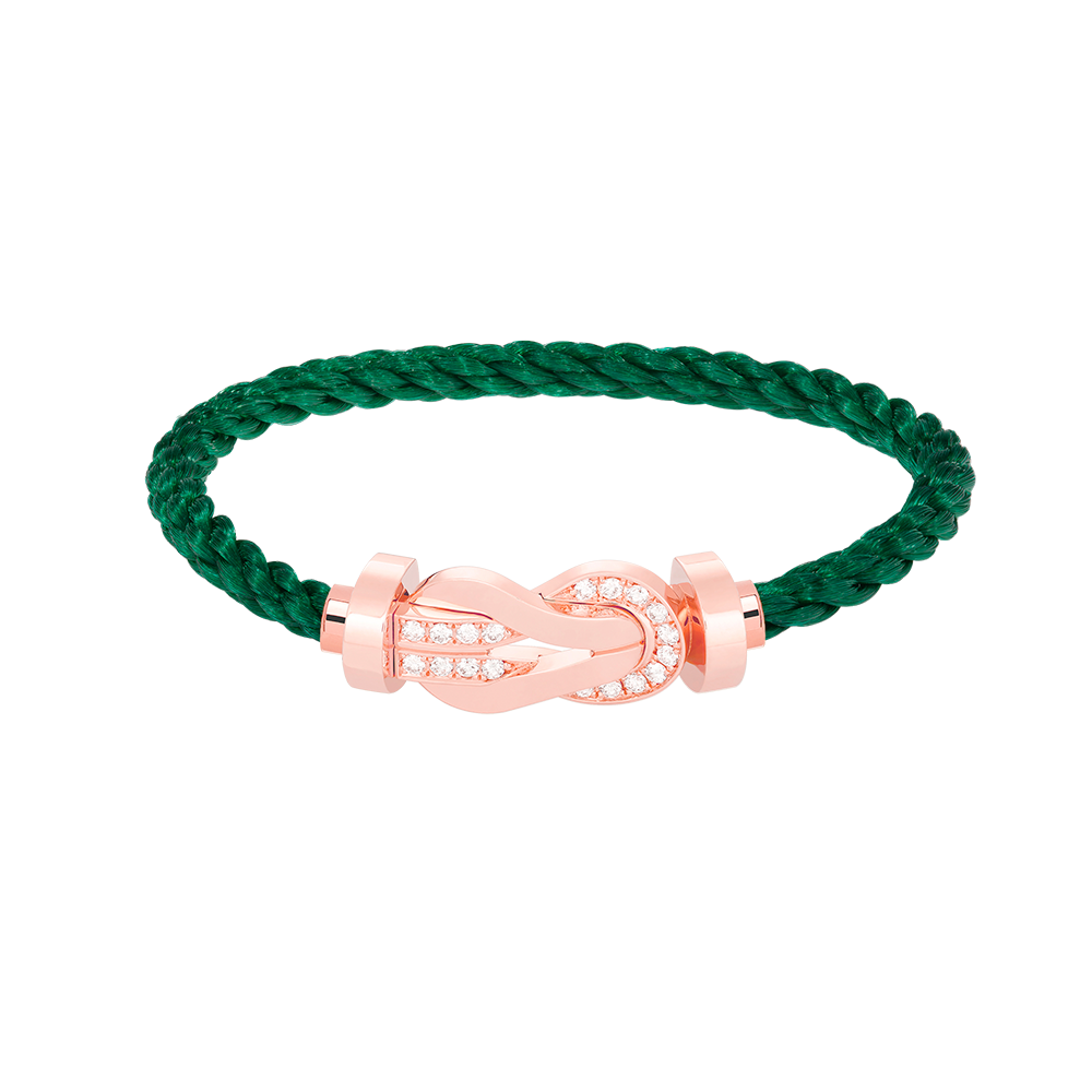[Olivia JW]CHANCE LARGE 8 FIGURE BUCKLE HALF DIAMOND BRACELET ROSE GOLD