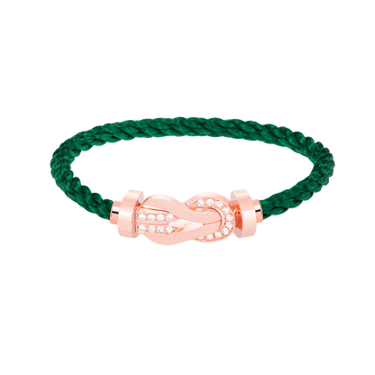 [Olivia JW]CHANCE LARGE 8 FIGURE BUCKLE HALF DIAMOND BRACELET ROSE GOLD