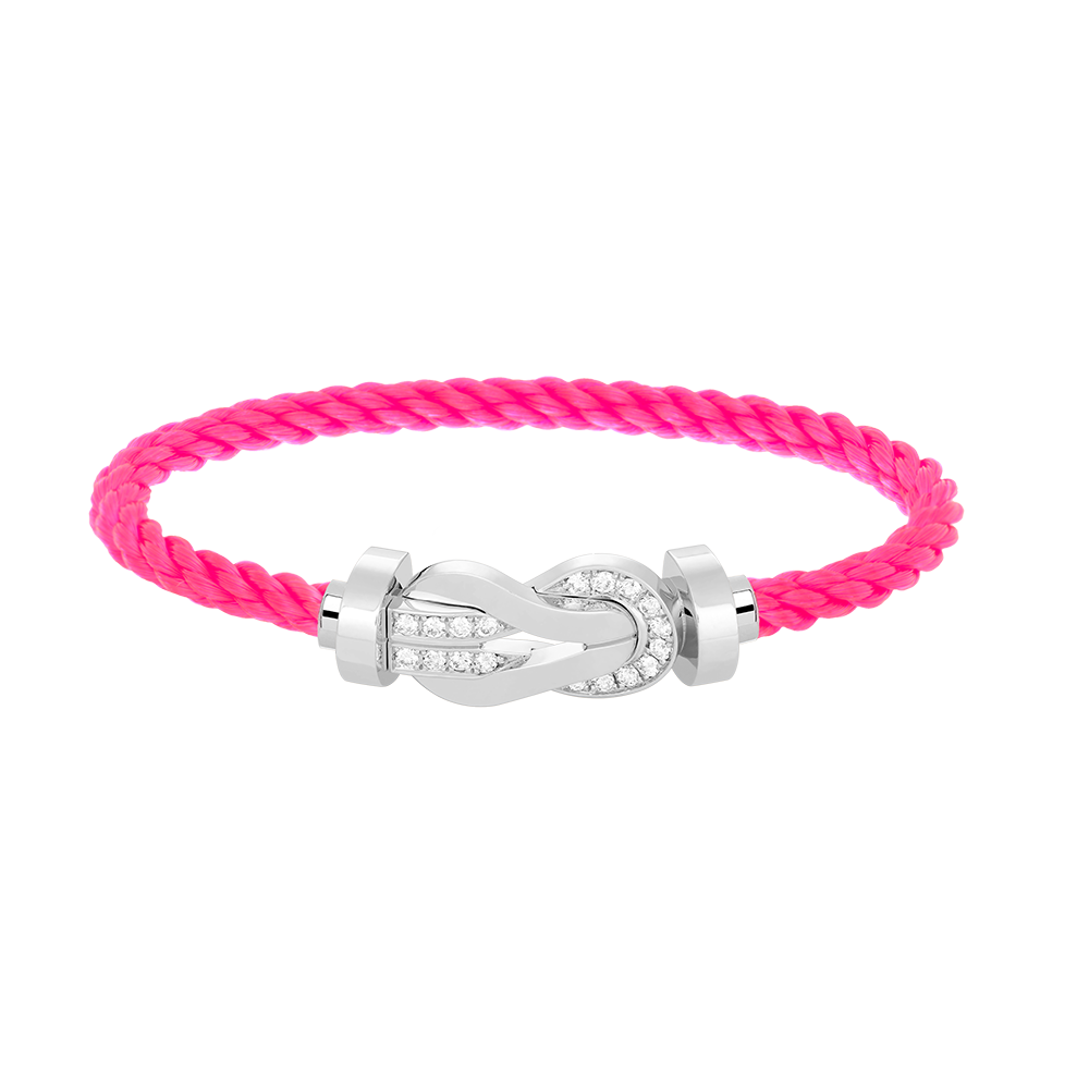 [Olivia JW]CHANCE LARGE 8 FIGURE BUCKLE HALF DIAMOND BRACELET SILVER
