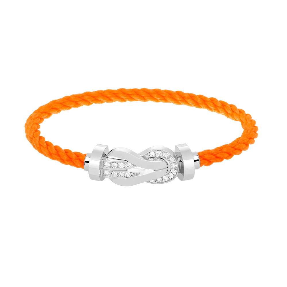 [Olivia JW]CHANCE LARGE 8 FIGURE BUCKLE HALF DIAMOND BRACELET SILVER