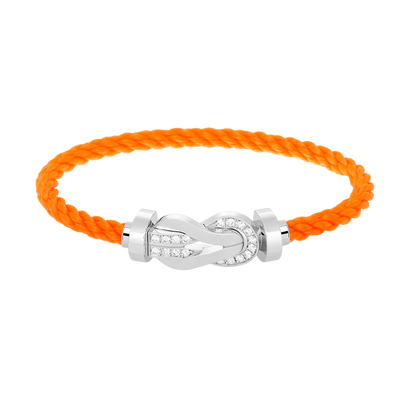 [Olivia JW]CHANCE LARGE 8 FIGURE BUCKLE HALF DIAMOND BRACELET SILVER