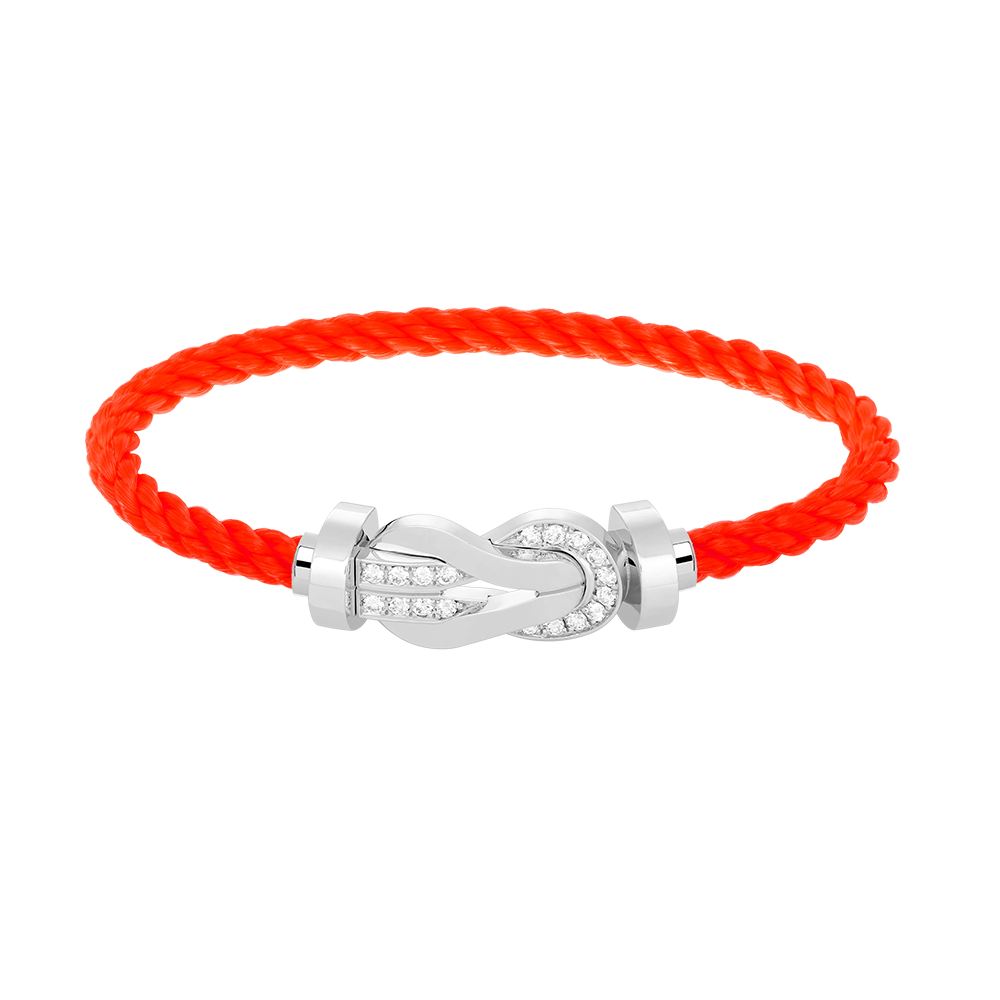 [Olivia JW]CHANCE LARGE 8 FIGURE BUCKLE HALF DIAMOND BRACELET SILVER