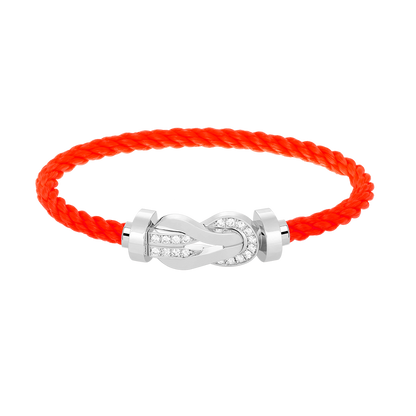 [Olivia JW]CHANCE LARGE 8 FIGURE BUCKLE HALF DIAMOND BRACELET SILVER