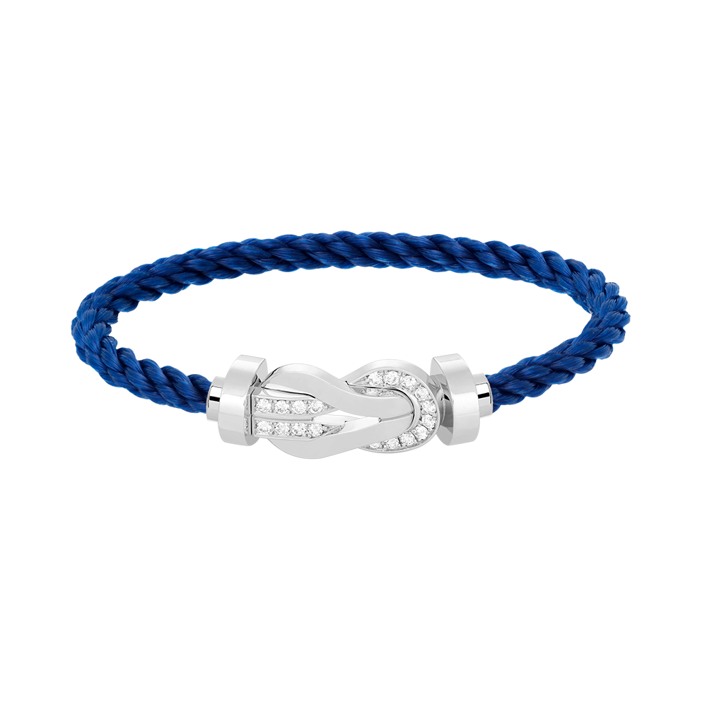 [Olivia JW]CHANCE LARGE 8 FIGURE BUCKLE HALF DIAMOND BRACELET SILVER