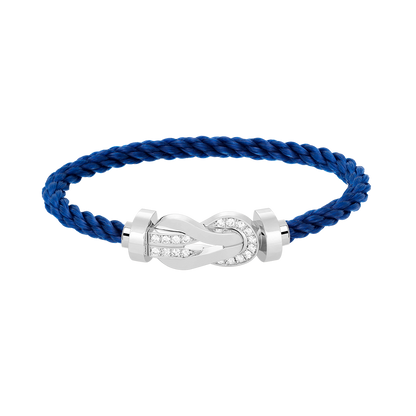 [Olivia JW]CHANCE LARGE 8 FIGURE BUCKLE HALF DIAMOND BRACELET SILVER
