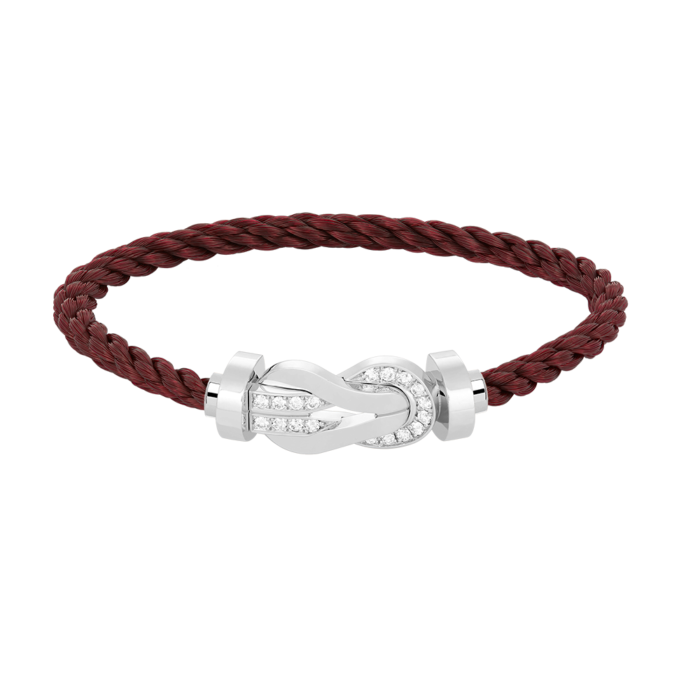 [Olivia JW]CHANCE LARGE 8 FIGURE BUCKLE HALF DIAMOND BRACELET SILVER