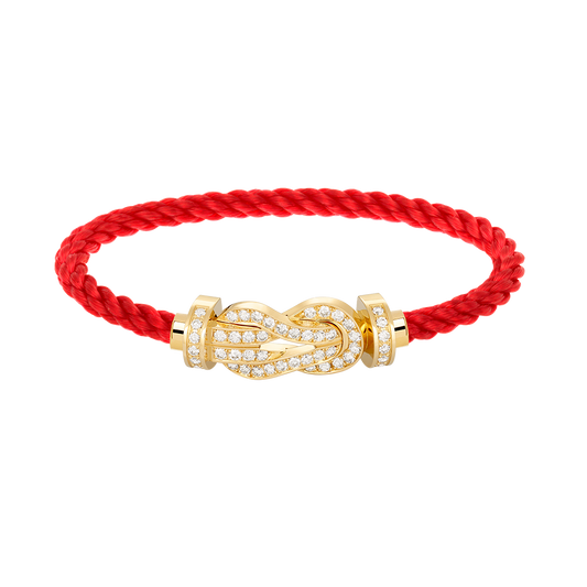 [Olivia JW]CHANCE LARGE 8 FIGURE BUCKLE FULLDIAMOND BRACELET GOLD