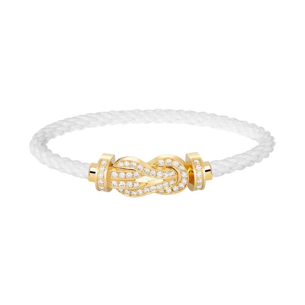 [Olivia JW]CHANCE LARGE 8 FIGURE BUCKLE FULLDIAMOND BRACELET GOLD
