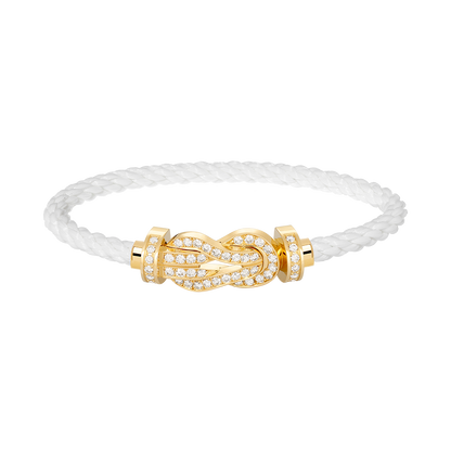 [Olivia JW]CHANCE LARGE 8 FIGURE BUCKLE FULLDIAMOND BRACELET GOLD