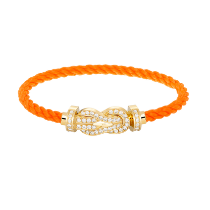 [Olivia JW]CHANCE LARGE 8 FIGURE BUCKLE FULLDIAMOND BRACELET GOLD
