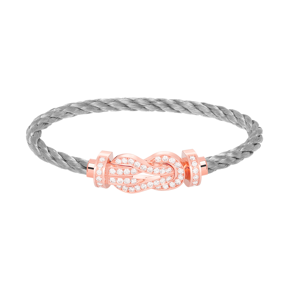[Olivia JW]CHANCE LARGE 8 FIGURE BUCKLE FULL DIAMOND BRACELET ROSE GOLD