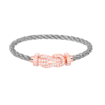[Olivia JW]CHANCE LARGE 8 FIGURE BUCKLE FULL DIAMOND BRACELET ROSE GOLD