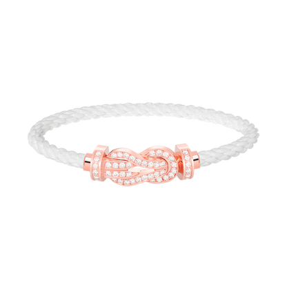 [Olivia JW]CHANCE LARGE 8 FIGURE BUCKLE FULL DIAMOND BRACELET ROSE GOLD