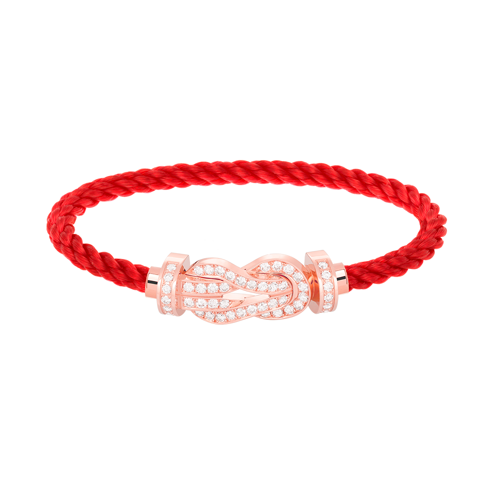 [Olivia JW]CHANCE LARGE 8 FIGURE BUCKLE FULL DIAMOND BRACELET ROSE GOLD