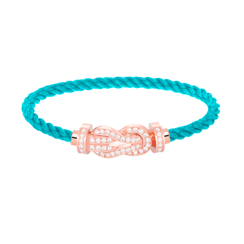 [Olivia JW]CHANCE LARGE 8 FIGURE BUCKLE FULL DIAMOND BRACELET ROSE GOLD