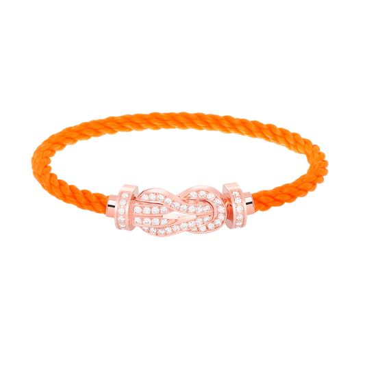 [Olivia JW]CHANCE LARGE 8 FIGURE BUCKLE FULL DIAMOND BRACELET ROSE GOLD