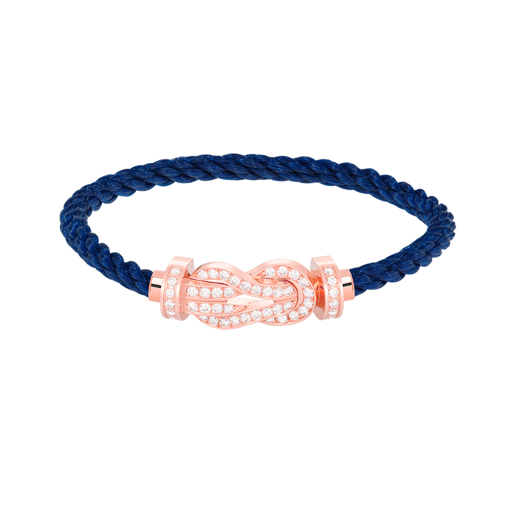 [Olivia JW]CHANCE LARGE 8 FIGURE BUCKLE FULL DIAMOND BRACELET ROSE GOLD