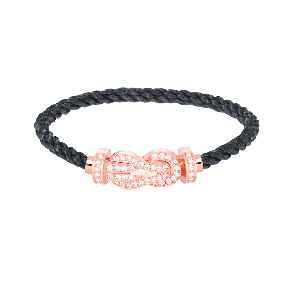 [Olivia JW]CHANCE LARGE 8 FIGURE BUCKLE FULL DIAMOND BRACELET ROSE GOLD