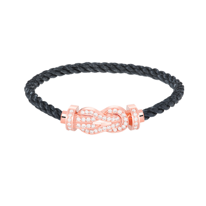 [Olivia JW]CHANCE LARGE 8 FIGURE BUCKLE FULL DIAMOND BRACELET ROSE GOLD