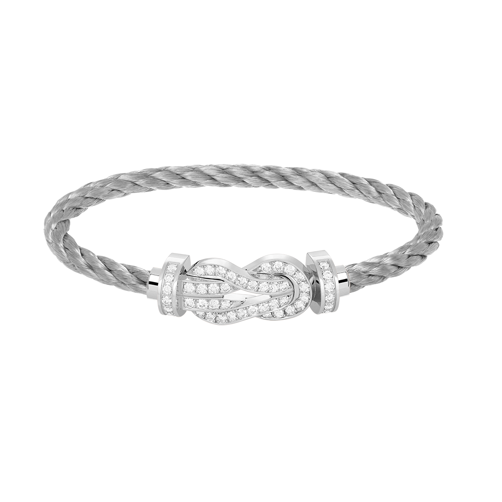 [Olivia JW]CHANCE LARGE 8 FIGURE BUCKLE FULL DIAMOND BRACELET SILVER