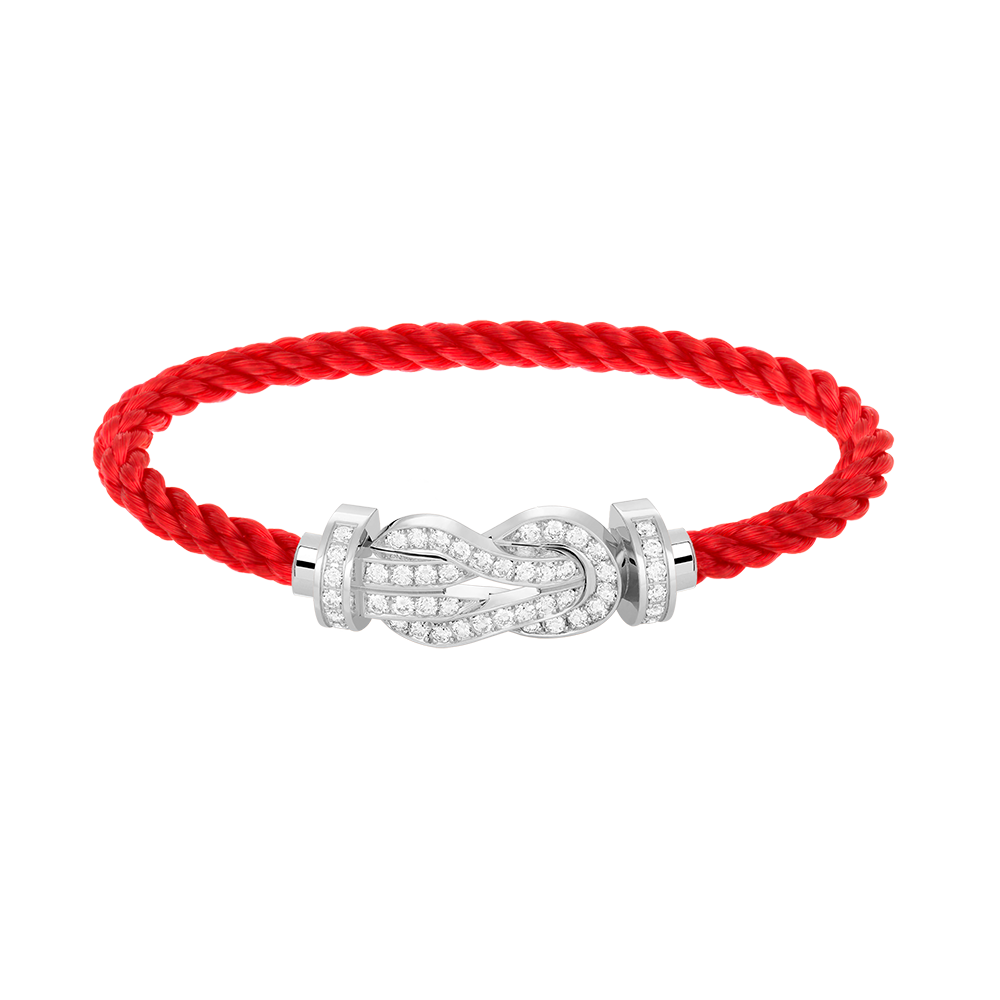 [Olivia JW]CHANCE LARGE 8 FIGURE BUCKLE FULL DIAMOND BRACELET SILVER