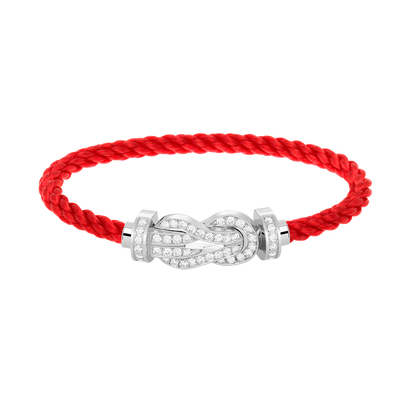 [Olivia JW]CHANCE LARGE 8 FIGURE BUCKLE FULL DIAMOND BRACELET SILVER