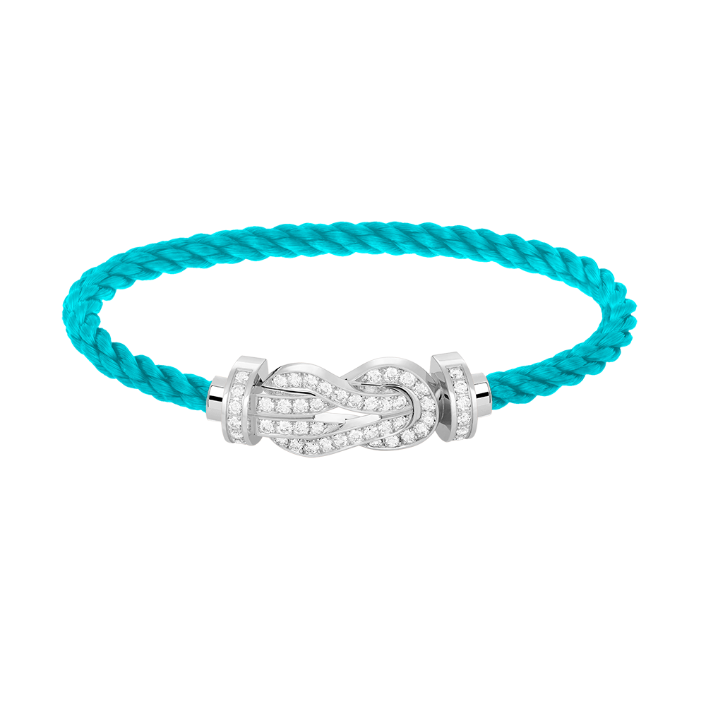[Olivia JW]CHANCE LARGE 8 FIGURE BUCKLE FULL DIAMOND BRACELET SILVER