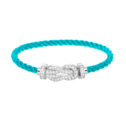 [Olivia JW]CHANCE LARGE 8 FIGURE BUCKLE FULL DIAMOND BRACELET SILVER