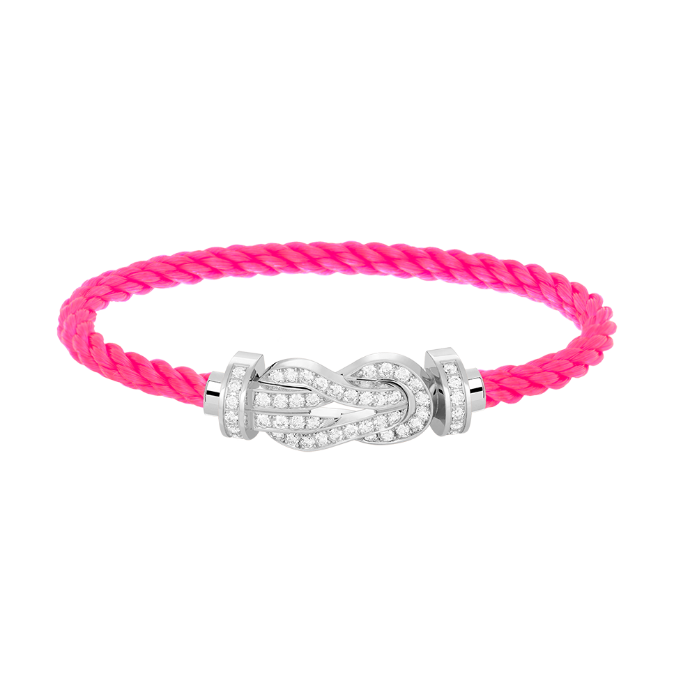 [Olivia JW]CHANCE LARGE 8 FIGURE BUCKLE FULL DIAMOND BRACELET SILVER