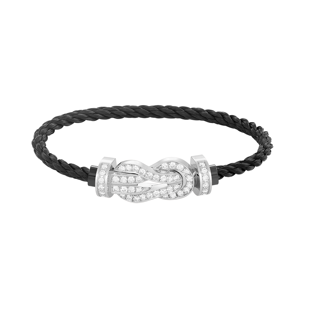 [Olivia JW]CHANCE LARGE 8 FIGURE BUCKLE FULL DIAMOND BRACELET SILVER