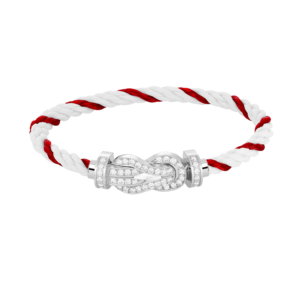 [Olivia JW]CHANCE LARGE 8 FIGURE BUCKLE FULL DIAMOND BRACELET SILVER